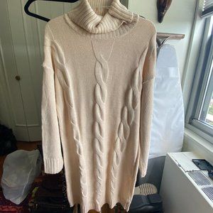 Say What ? cable turtleneck sweater dress.